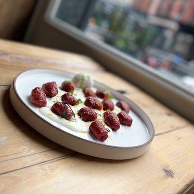 Beetroot gnocchi