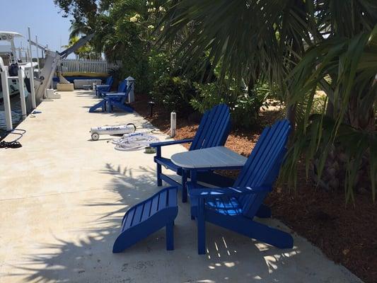 Pawleys Island Adirondack Chairs and Foot Rest available in 16 vibrant colors Tete a Tete connects 2 chairs together