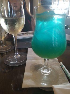 Blue Hawaiian and Chardonnay.