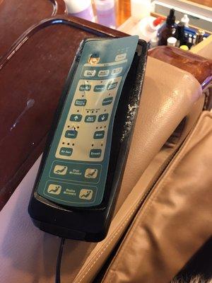 Massage chair remote...