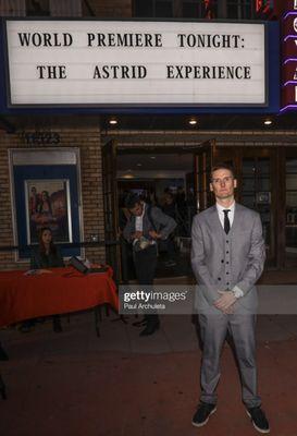 Cal Barnes outside the Laemmle Royal Theatre for "The Astrid Experience" World Premiere on March 23rd, 2023.