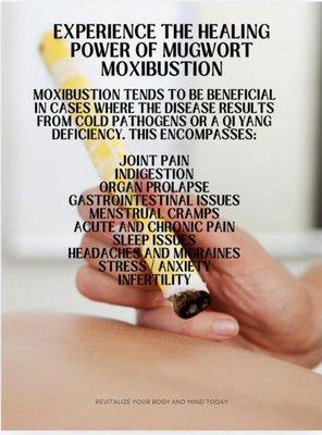 Experience the healing power of mugwort moxibustion