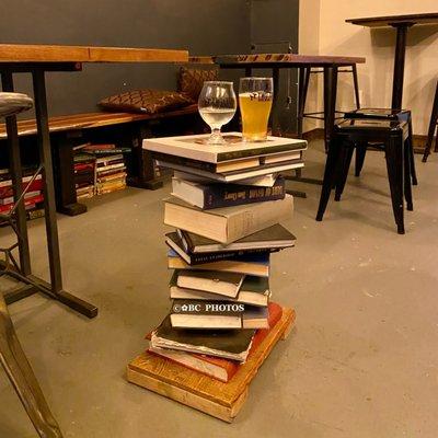 These books were made into a stool. You can in fact sit on it.