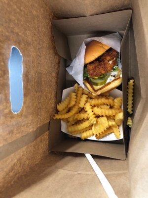 Chick'n shack and fries