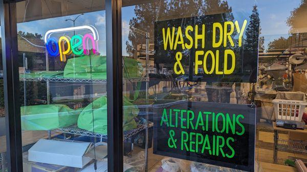 We also do Wash & Fold, Alterations, and Repairs!