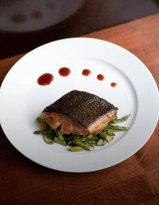 Miso Bronzed Black Cod with seasonal vegetables