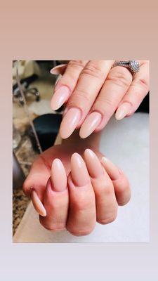 Almond shape nude full set