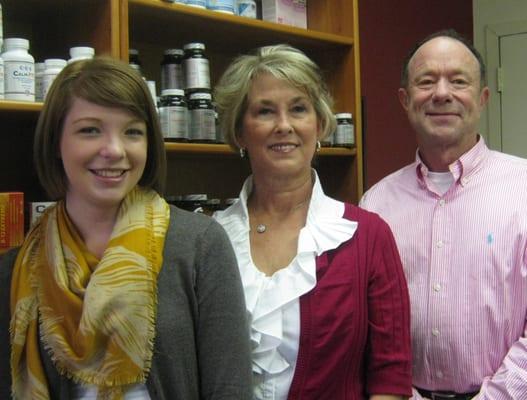 Dr. Webster with his office manager, Linda Robinson, and receptionist Megan Norris.