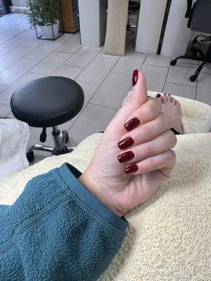 Hard gel done by Amy  Pedicure by Sophia