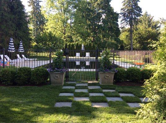 Entrance to pool area