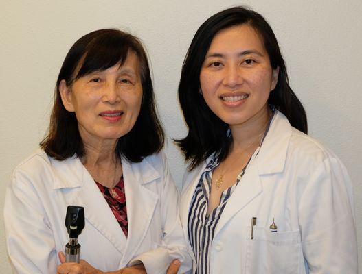 Our ophthalmologists: Dr. Meei-Ling T Wu (left) and Dr. Grace Wu (right).