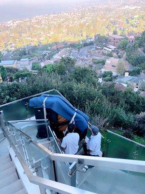 Stair job on the cliffs in Laguna Beach