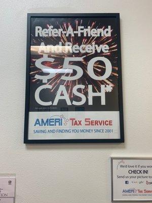 If you refer a friend you get $50 bucks