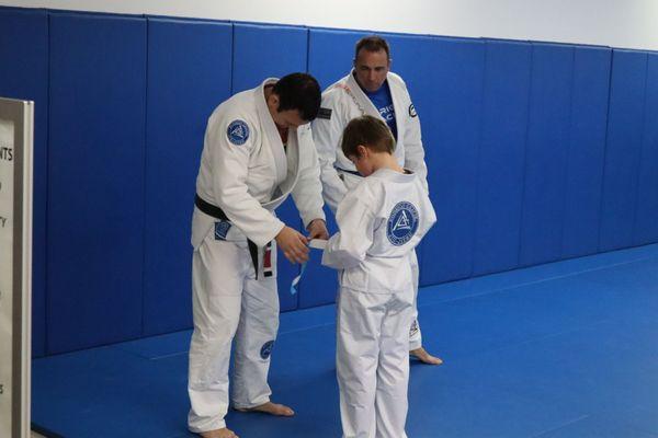 The big guys first stripe