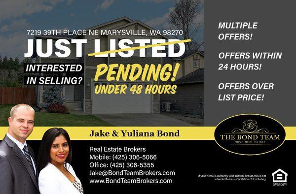 Our homes sell fast!