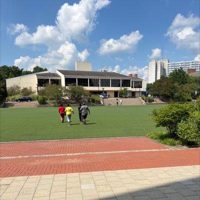 Dining hall across the green