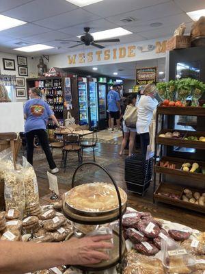 Baked goods and sandwiches area