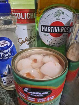 Getting ready for that Lychee Martini action