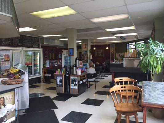 Interior shot of the café. Lots of eating spots in here.