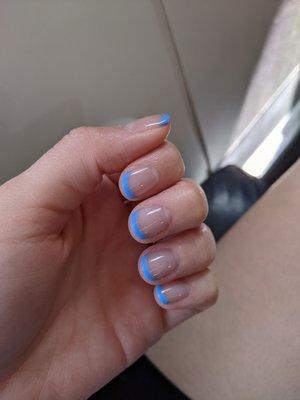 blue french tip