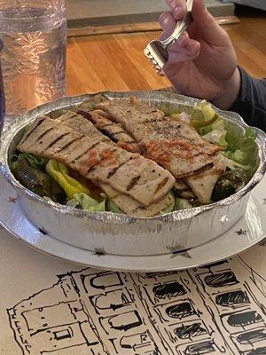 Greek Salad with gyro chicken