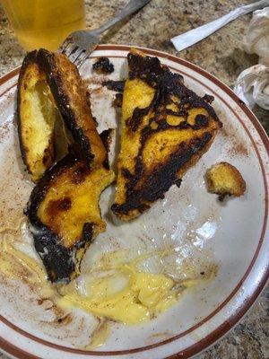 Naughty naughty Bob burnt my French toast.