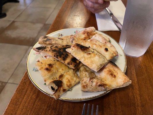 Pizza bread pieces were excellent