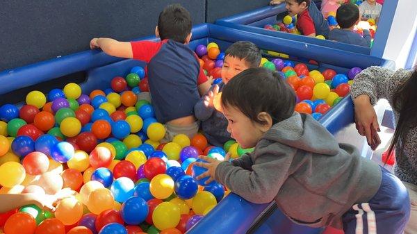 Kids favorite thing was the ball pit. Thanks to Krystian, Kaitlyn, and Christin for a fun Open House!