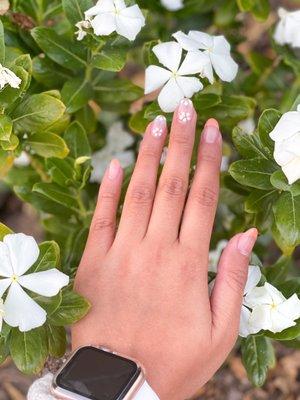 Full set acrylic with colored French manicure