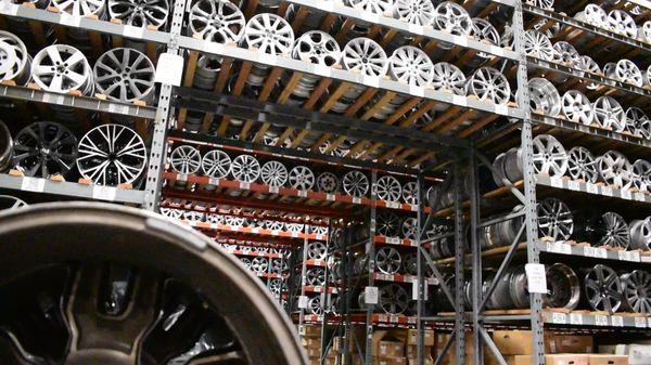 Thousands of original equipment wheels used, new, and reconditioned. Tunnel after tunnel!