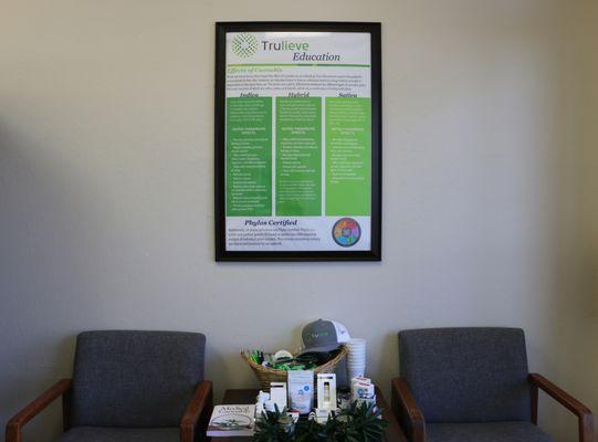 Our Fort Myers waiting room has lots of educational posters, pamphlets and canna swag for you