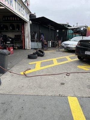 They dunked every tire after mounting to make sure they don't leak. I've never done that nor have I ever seen that done!