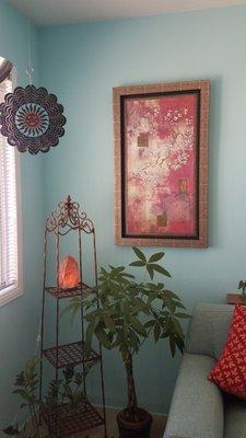 My feel good corner! Thanks to D.E. Paints.