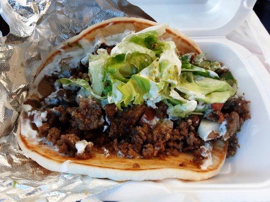 $11.99 LAMB GYRO, very generous with the meat and authentic taste