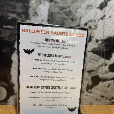 Halloween menu