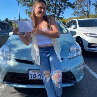 Me with my official learners permit outside the Corte Madera DMV Tuesday !!