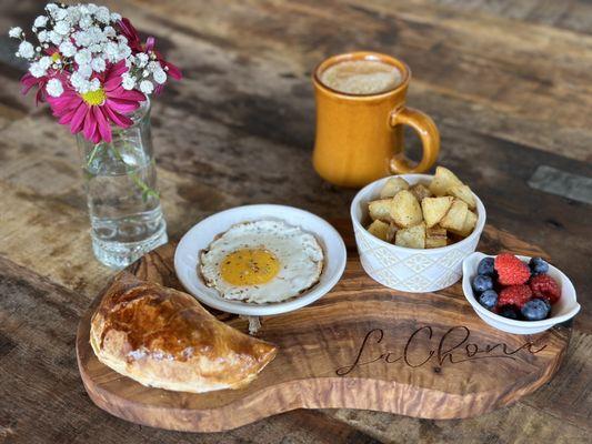 Empanada brunch meal