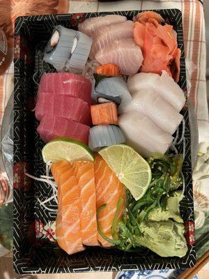 Sashimi for $27 plus tax.