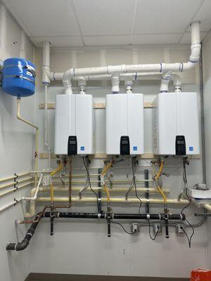 3 UNITS COMMERCIAL WATER  HEATER INSTALLATION