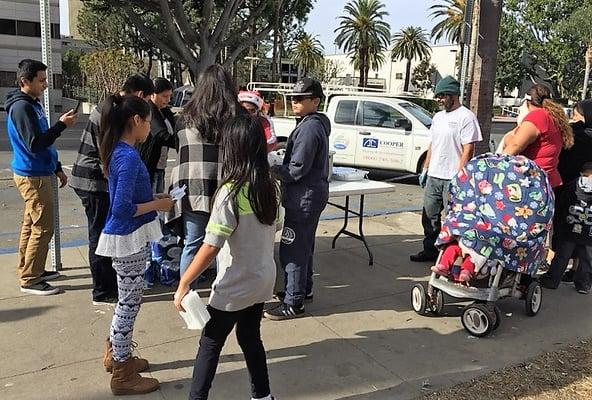 Christmas morning feeding the homeless in Orange County