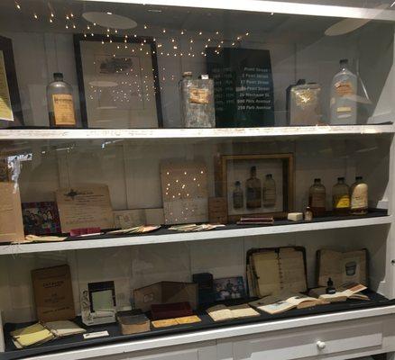 Check out the art supplies of yesteryear display while you are in the shop!