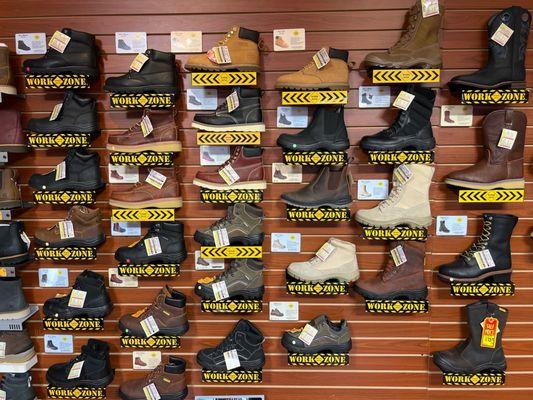 Wide selections of boots