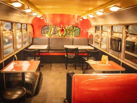 Lucky's burger bus seating