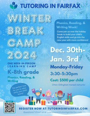 Winter Break Camp 2024