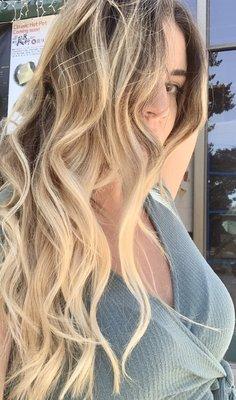 Ombré balayage and haircut by Jean Marie.