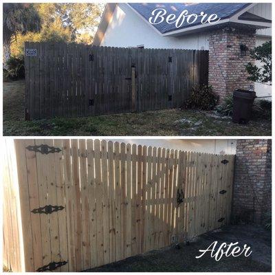 Installation of new oversized gate