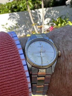 Ca. 1967 Rolex Oyster perpetual Zephyr on Gold/stainless bracelet