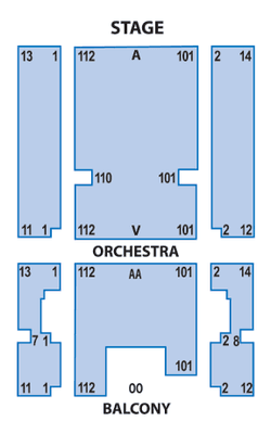 Seating chart for the hall