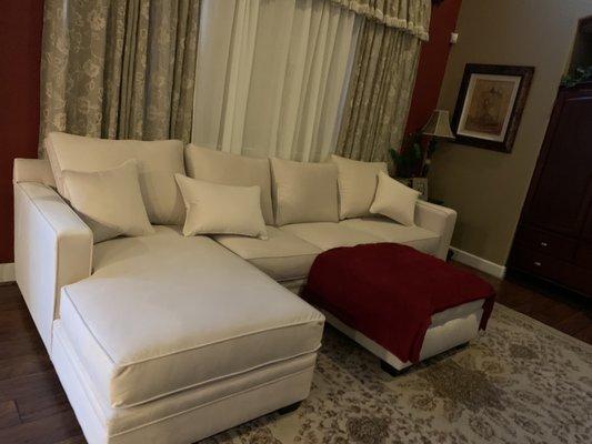 Cream sectional sofa