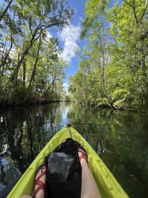 Kayaking through the canal